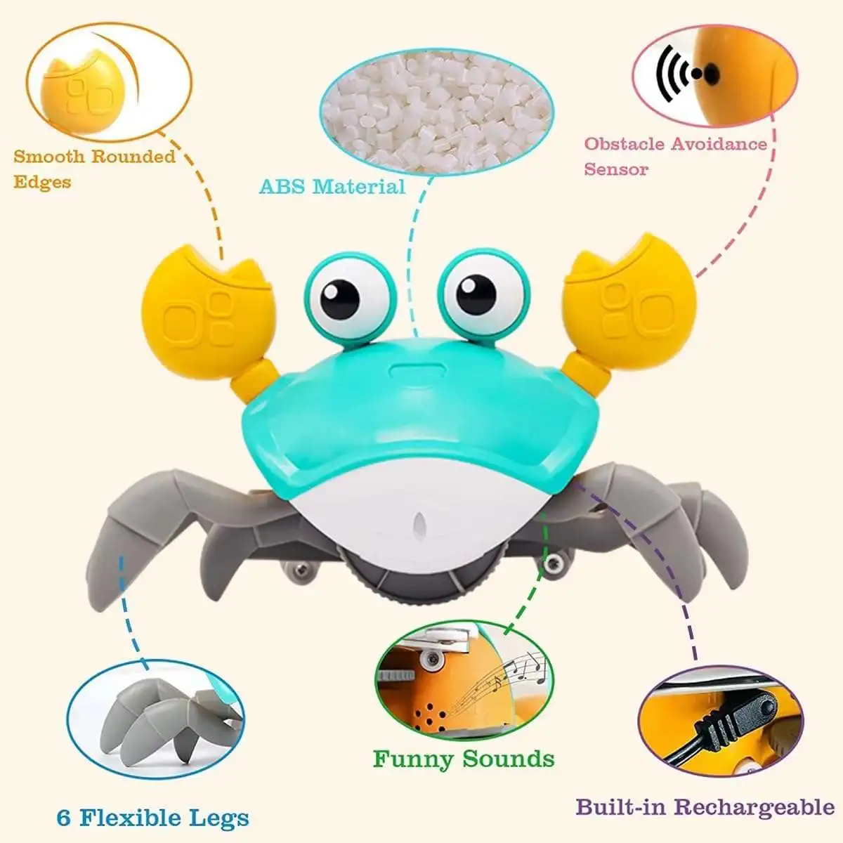 induction electric crab toy for kids, interactive robotic toy induction electric crab toy for kids, interactive robotic toy