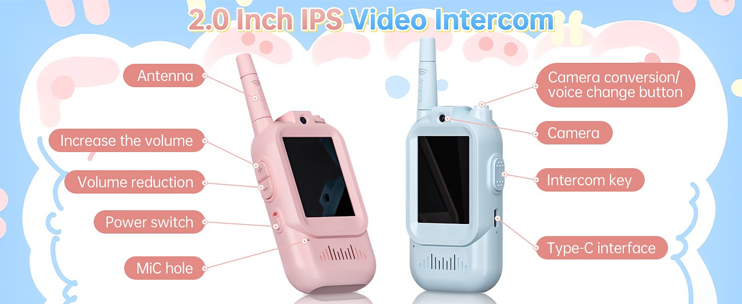 kids video walkie talkie set 2 pcs interactive communication toy for boys & girls kids video walkie talkie set 2 pcs interactive communication toy for boys & girls
