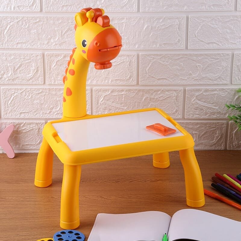 giraffe projection painting table with music giraffe projection painting table with music