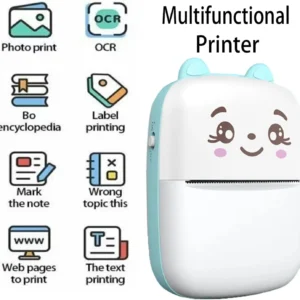 Home mini portable photo thermal printer wireless & bluetooth