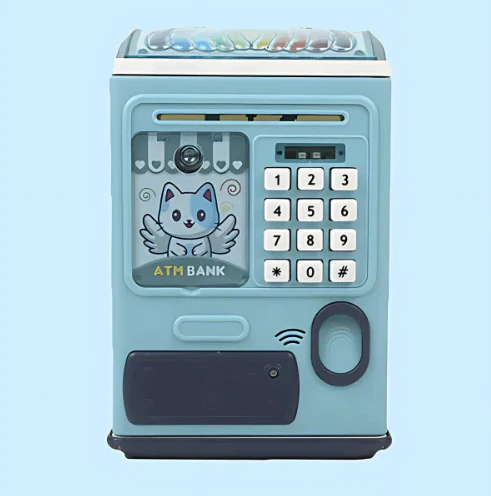 atm money saving box for kids with fingerprint sensing and lock, coin and paper money atm money saving box for kids with fingerprint sensing and lock, coin and paper money