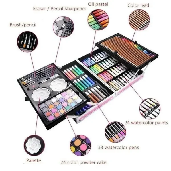 145 pc art set premium colors kit suitcase for kids 145 pc art set premium colors kit suitcase for kids