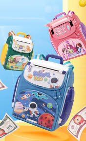 atm money saving box for kids with fingerprint sensing and lock, coin and paper money atm money saving box for kids with fingerprint sensing and lock, coin and paper money