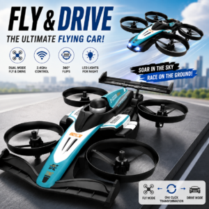 2 in 1 rc flying car drone racing car. dual land & air flying