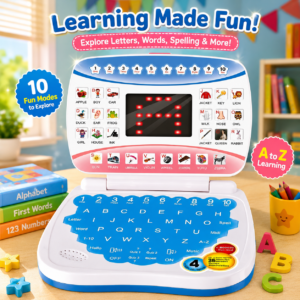 kids educational mini computer & laptop study game alphabet & number modes